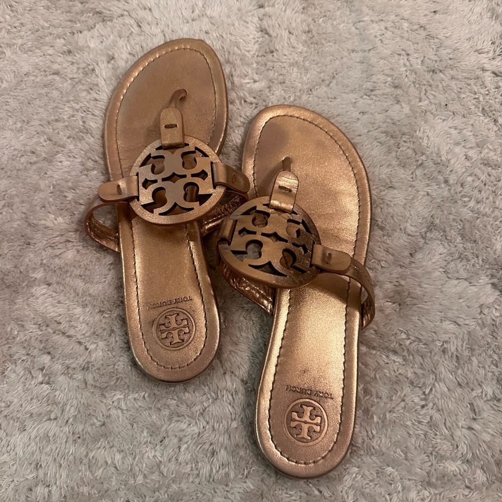 Tory Burch Metallic Gold Sandals